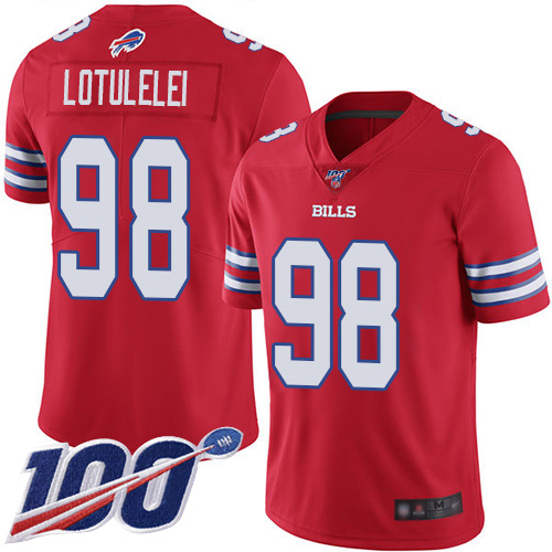 Men Buffalo Bills #98 Star Lotulelei Limited Red Rush Vapor Untouchable 100th Season NFL Jersey->buffalo bills->NFL Jersey
